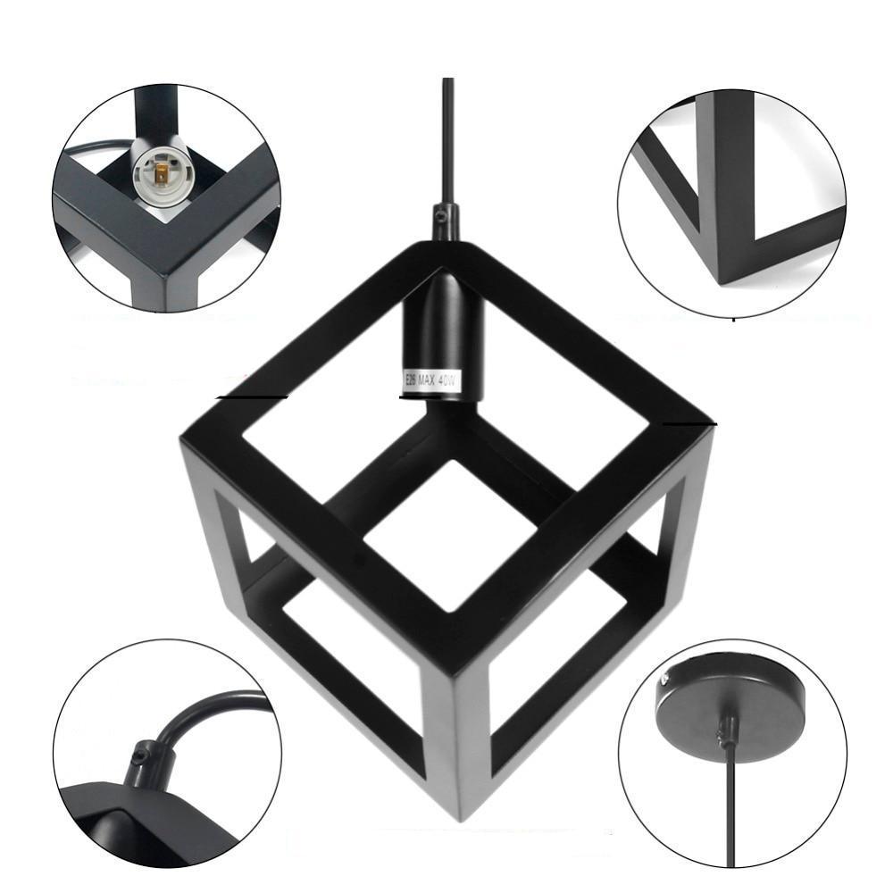 Modern Nordic Geometric Cube Hanging Lamp
