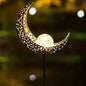Solar Crescent Moon Stake Garden Light