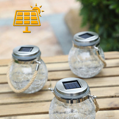 Modern Round Glass Jar Garden Hanging Lamp