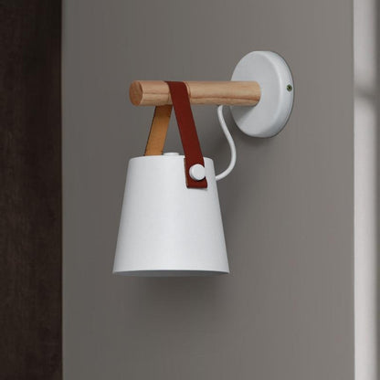 Wooden Hanging Wall Lamp