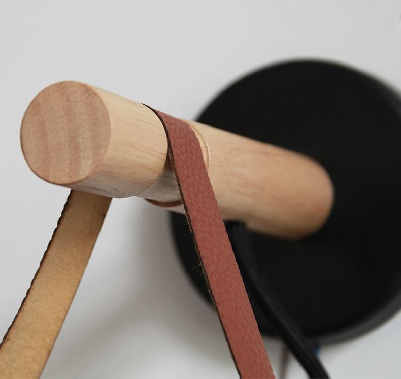 Wooden Hanging Wall Lamp