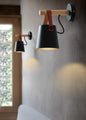 Wooden Hanging Wall Lamp