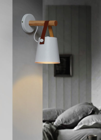 Wooden Hanging Wall Lamp