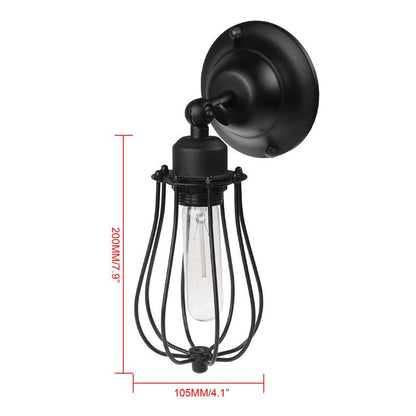 Industrial Drop let Cage Wall Lamp