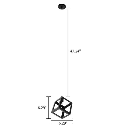 Modern Nordic Geometric Cube Hanging Lamp